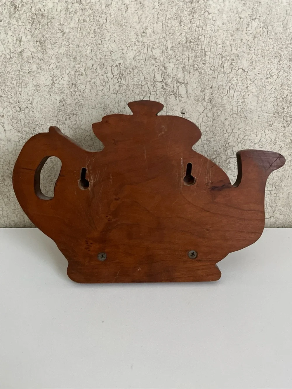 Vintage Rustic Wooden Shelf Teapot Cutout Cottage Core Granny Farmhouse Country